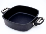 Patelnia kwadratowa tytanowa 28cm/28cm/8cm, indukcja - SKK Excelent