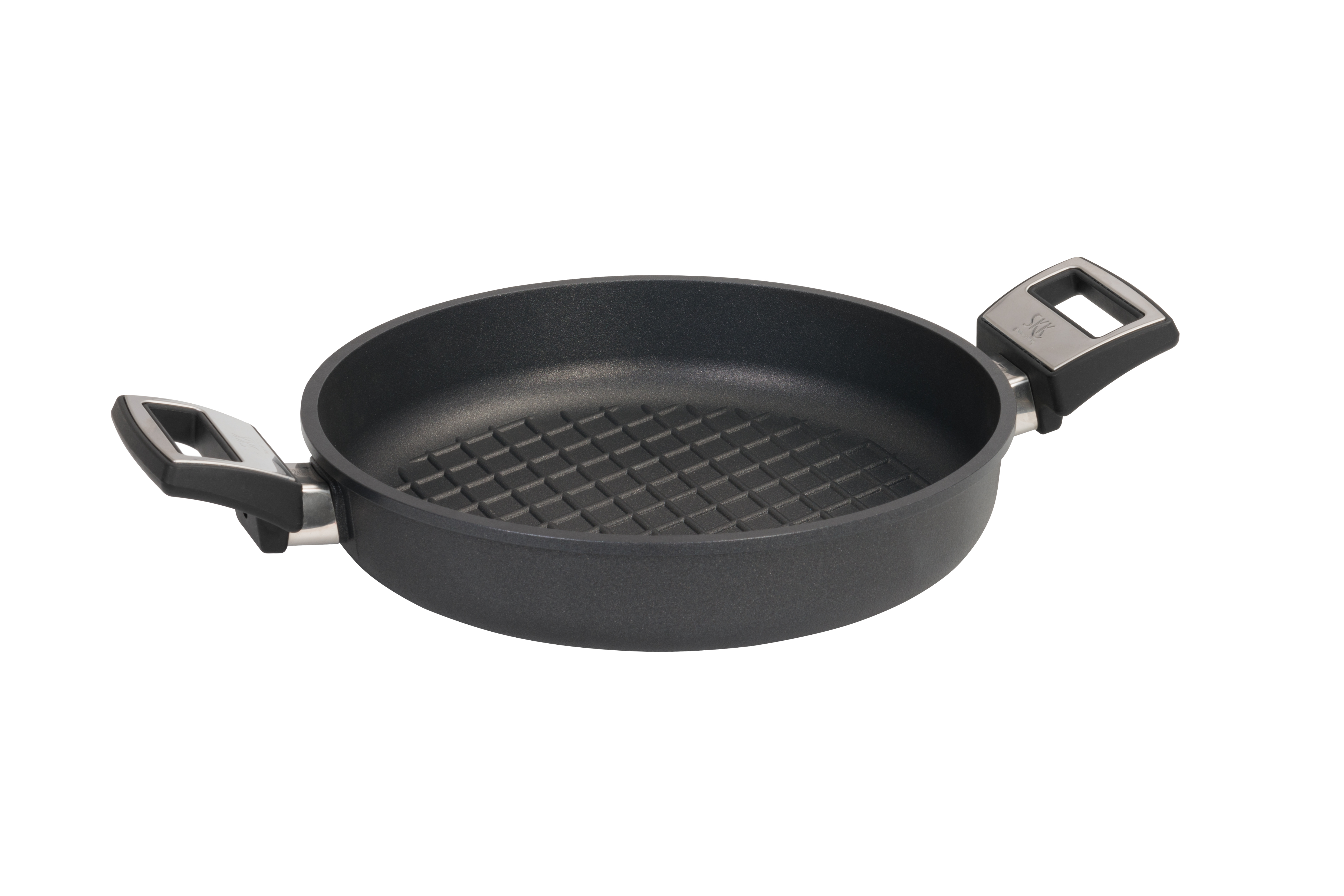 Patelnia-rondel grillowy tytanowy SKK, 28 cm (wys. 5,5 cm) – indukcja