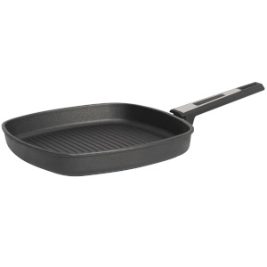SKK - Patelnia grillowa tytanowa kwadrat 26cm/26cm/4cm, indukcja