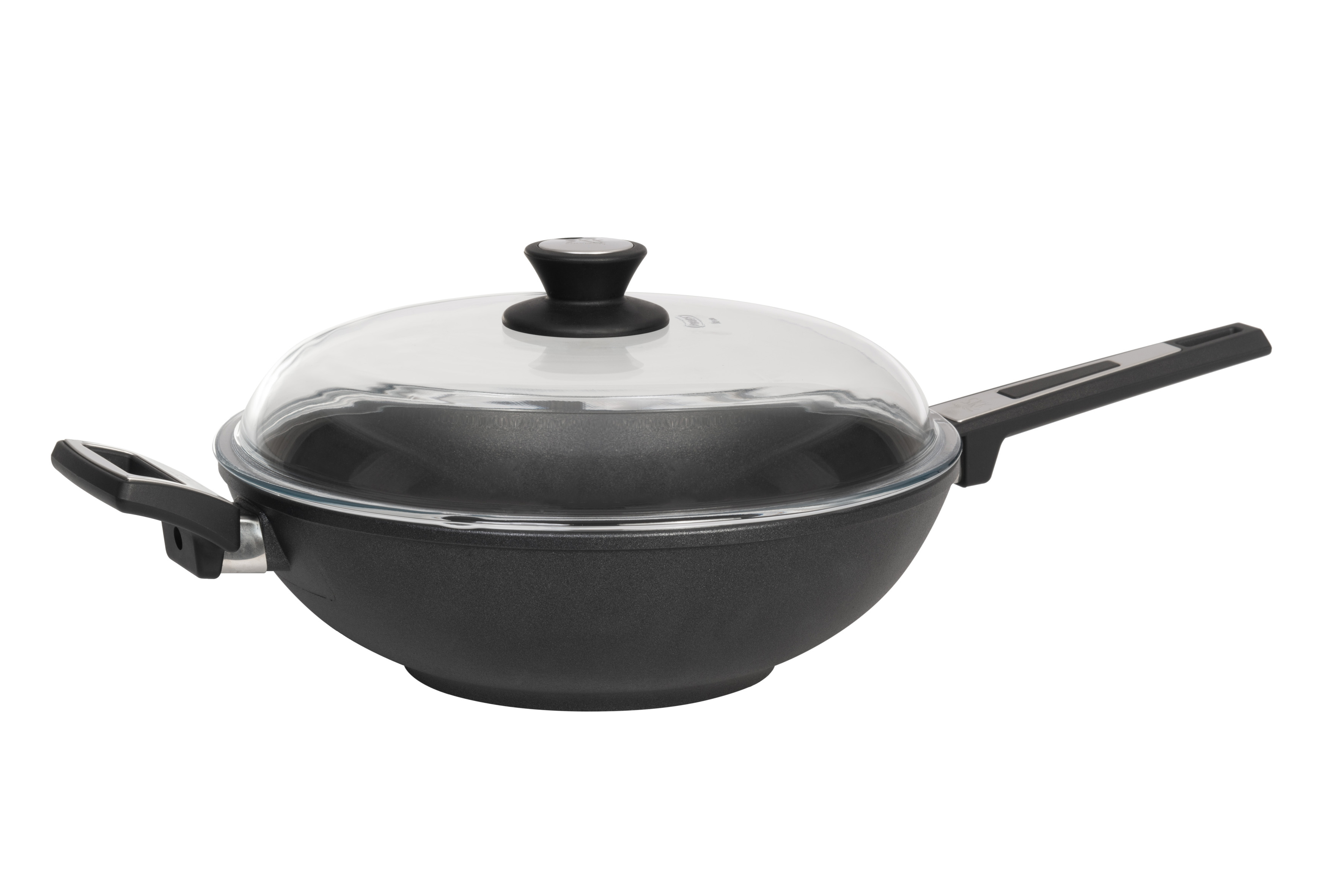 SKK - Patelnio- wok tytanowy 32/11 z pokrywą żaroodporną indukcja z odpinaną rączką