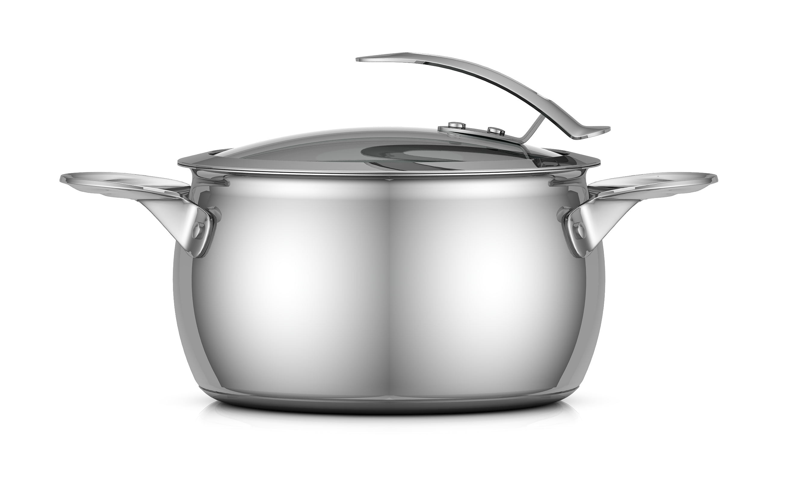 Garnek ze stali nierdzewnej SKK GUSS z pokrywką do indukcji 24 cm
