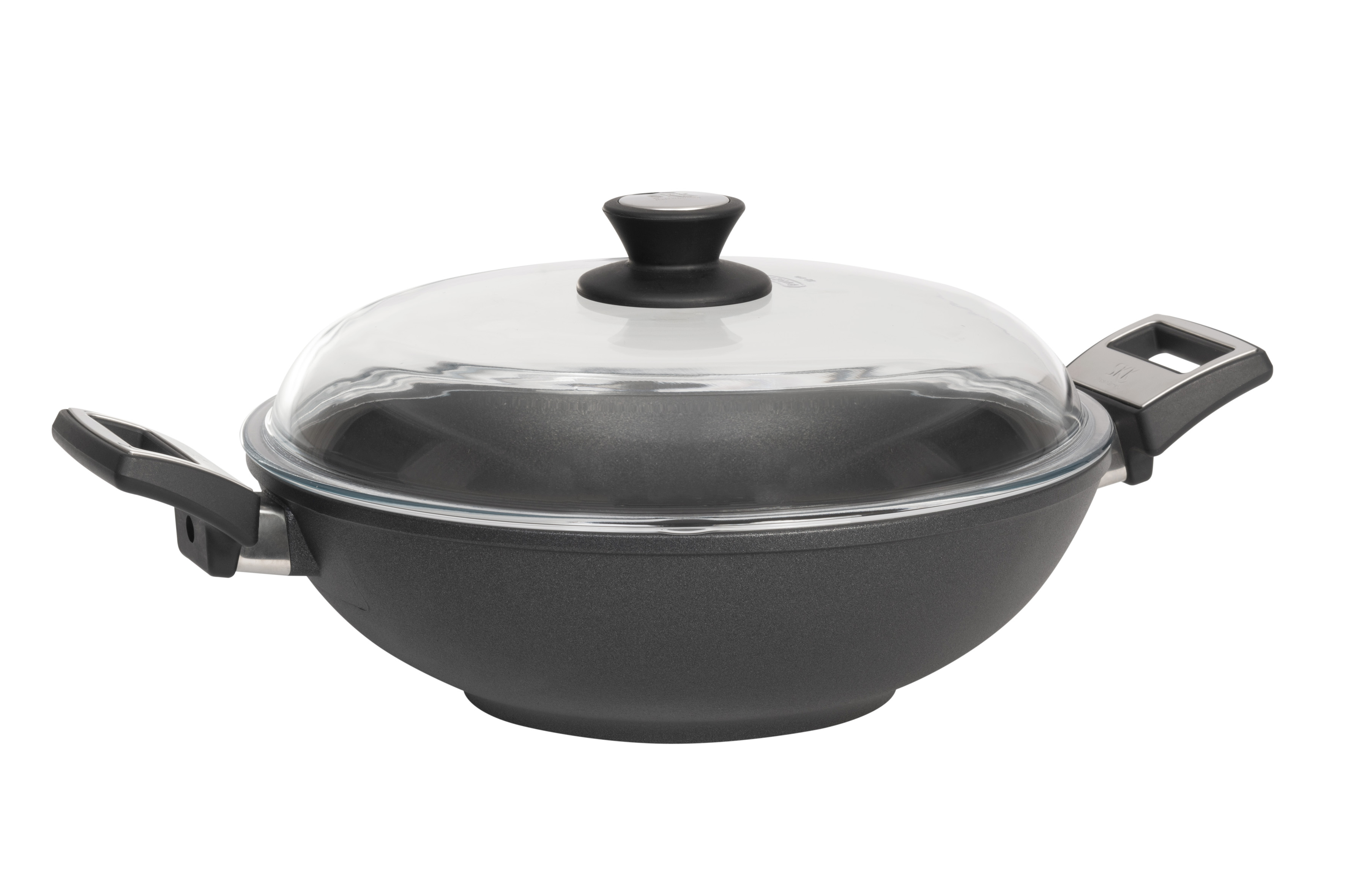 SKK Patelnio  wok tytanowy 32/11 z pokrywą żaroodporną indukcja