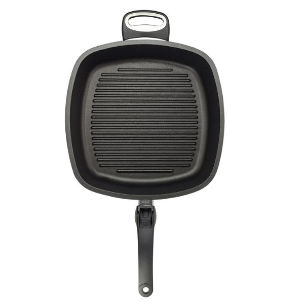 Patelnia grillowa tytanowa SKK 28 × 28 cm na indukcję Seria 3 – głębokość 7,5 cm