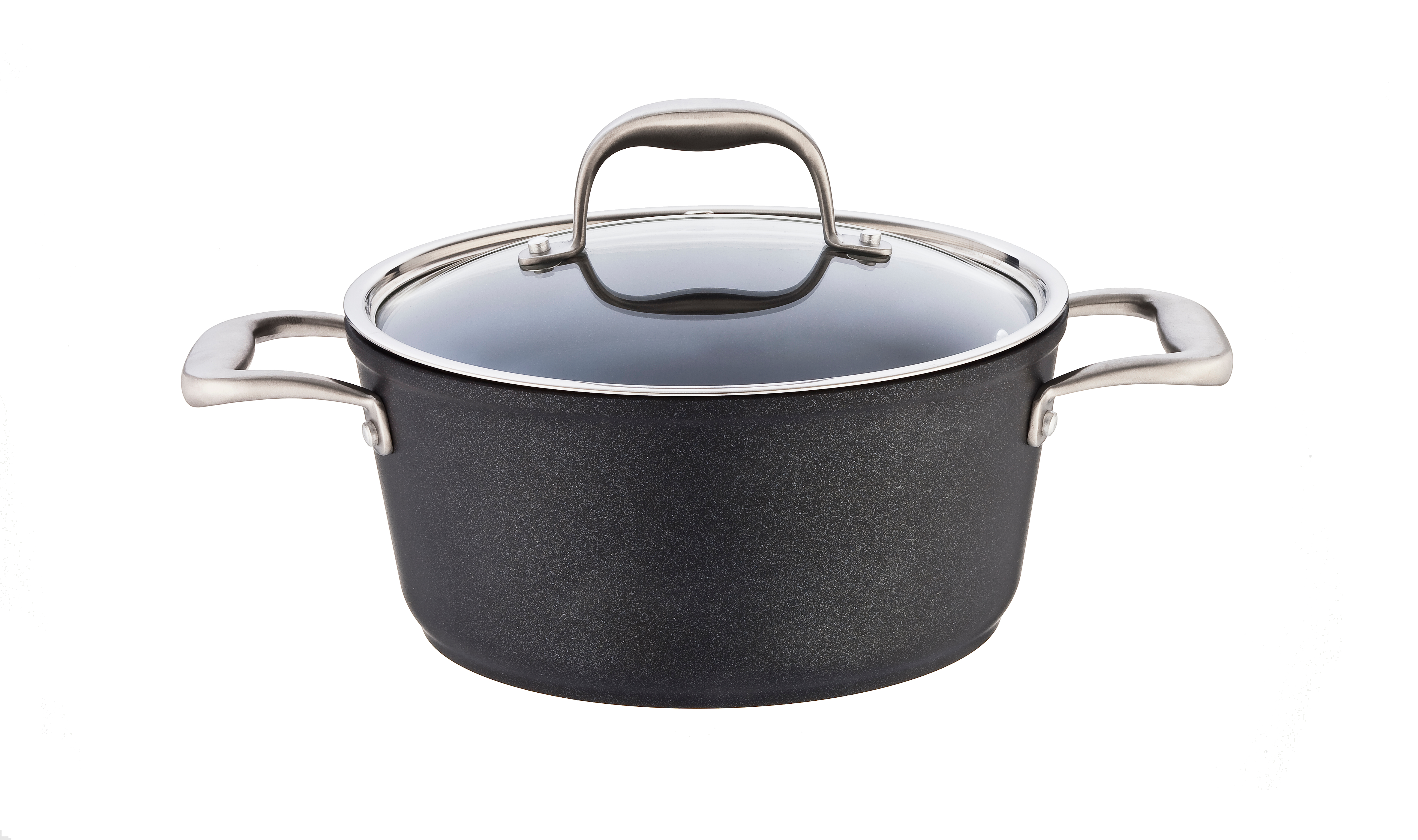 Gastro Garnek tytanowy SKK 24 cm Seria 3 na indukcję ze szklaną pokrywą – głębokość 11 cm
