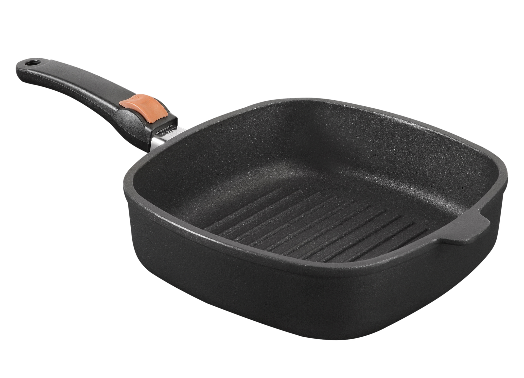 SKK - Patelnia  tytanowa kwadrat 26cm/26cm/7cm, indukcja  z odpinaną rączką